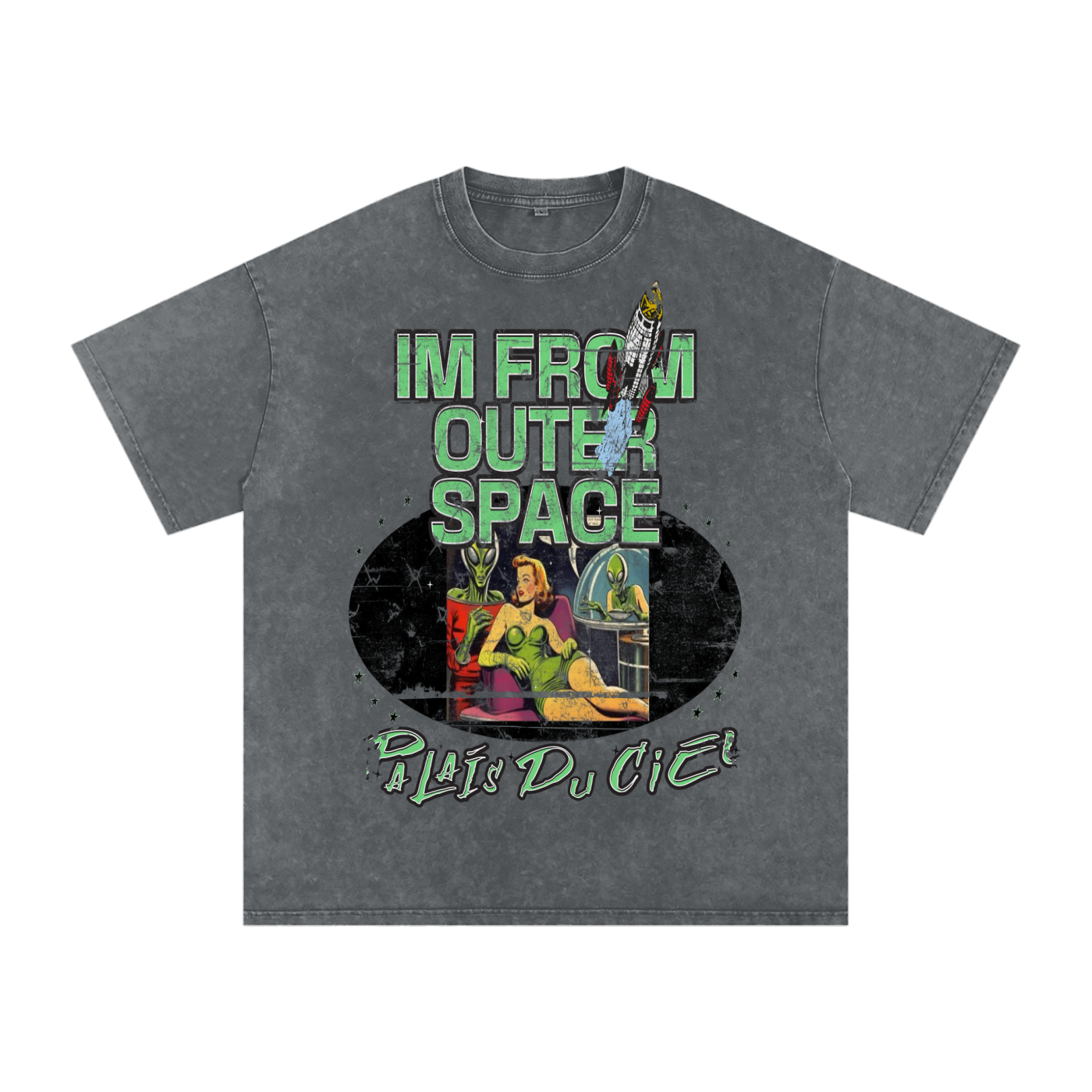 A I'm From Outer Space/ PALAIS DU CIEL Oversized Washed - T-shirt