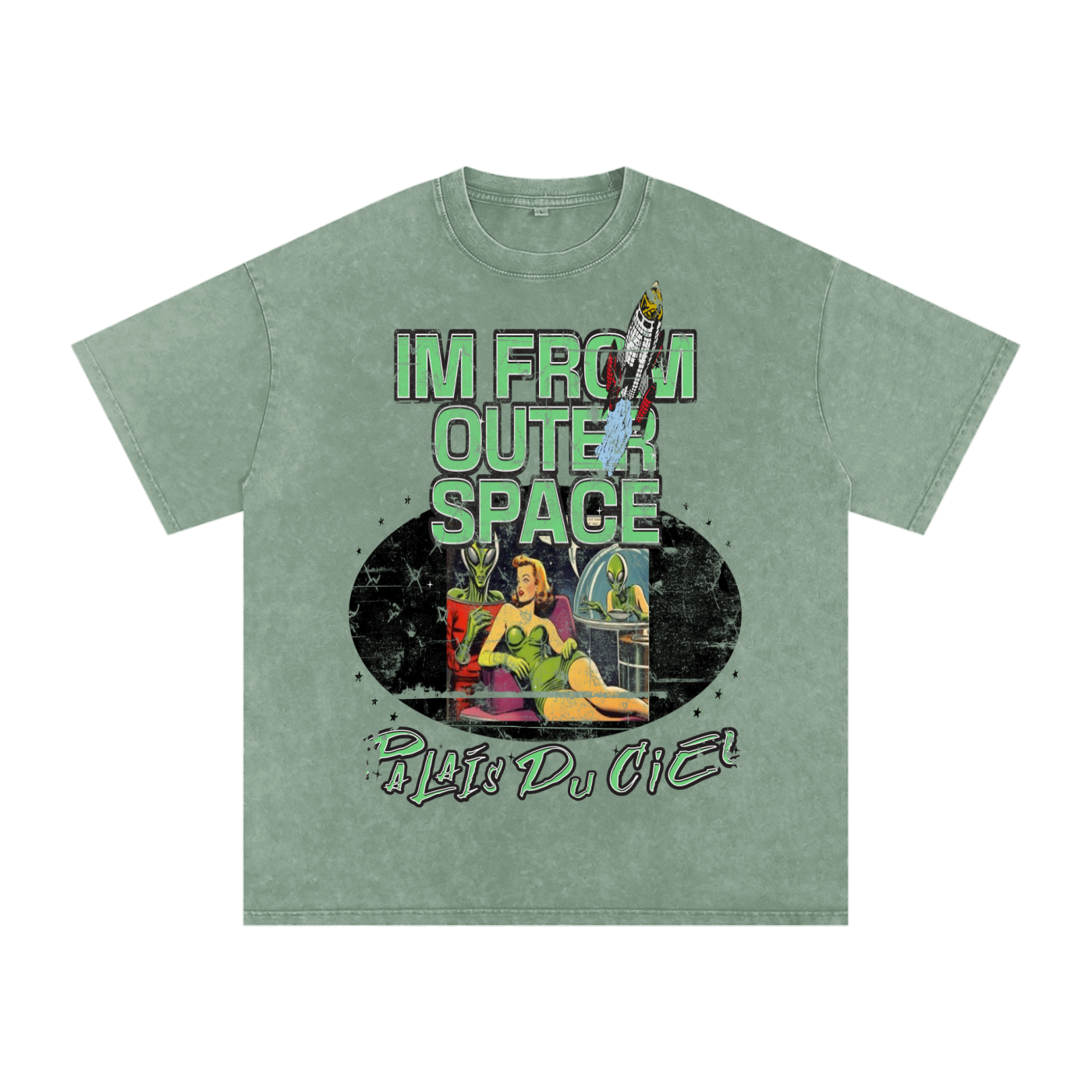 A I'm From Outer Space/ PALAIS DU CIEL Oversized Washed - T-shirt