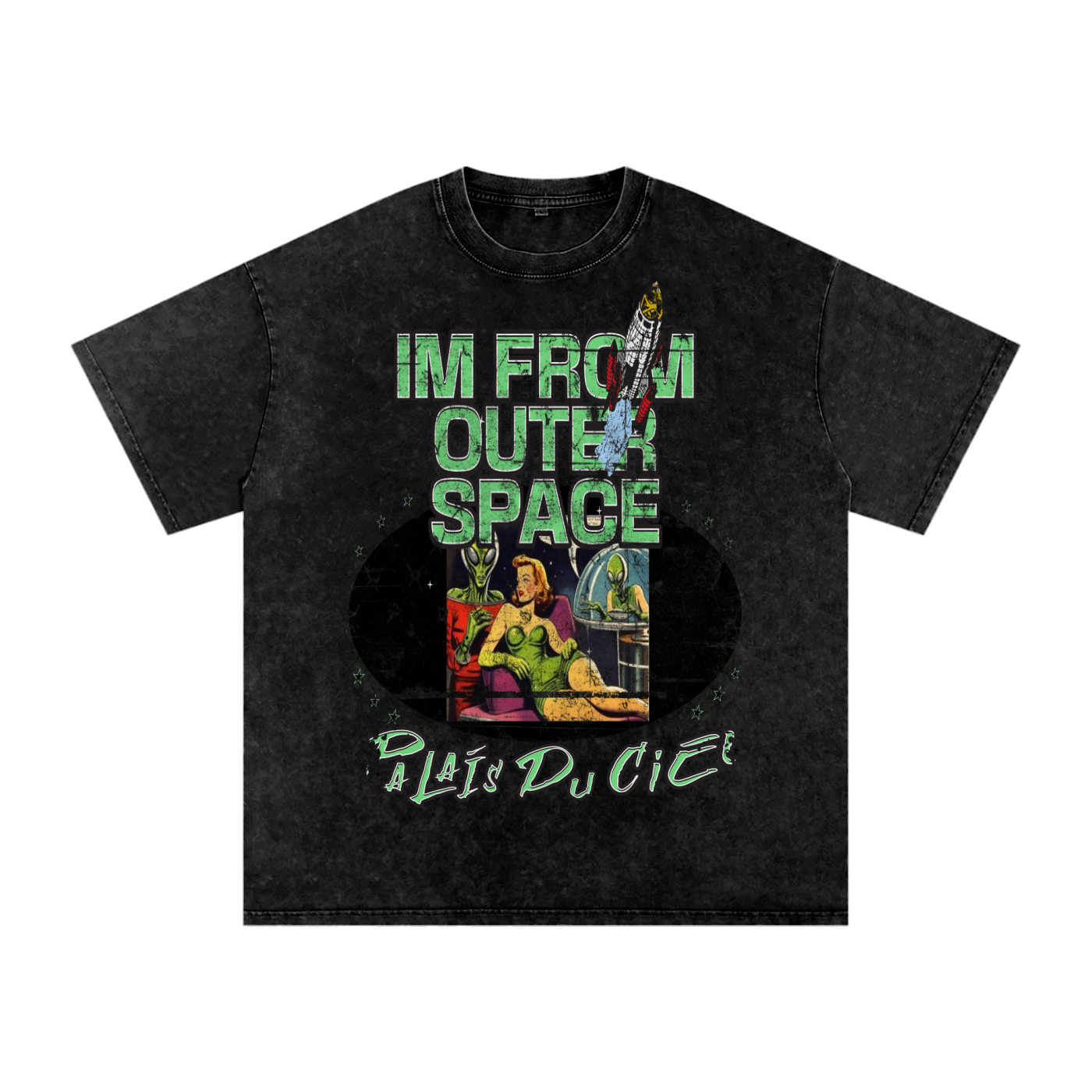 A I'm From Outer Space/ PALAIS DU CIEL Oversized Washed - T-shirt