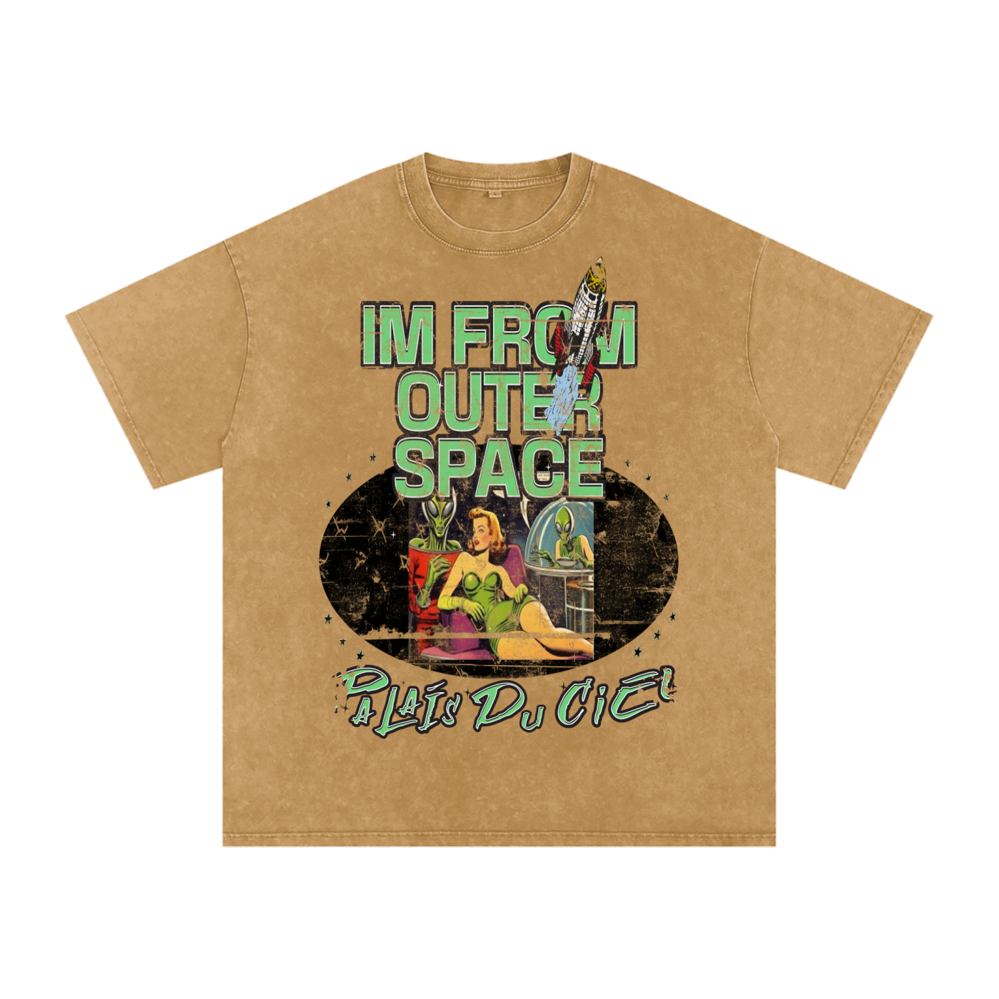A I'm From Outer Space/ PALAIS DU CIEL Oversized Washed - T-shirt