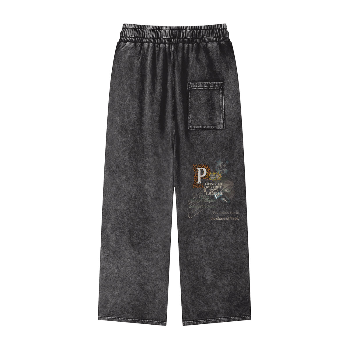 VOULEZ-VOUS COUCHER AVEC MOI CE SOIR WASHED STRAIGHT LEG SWEATPANTS