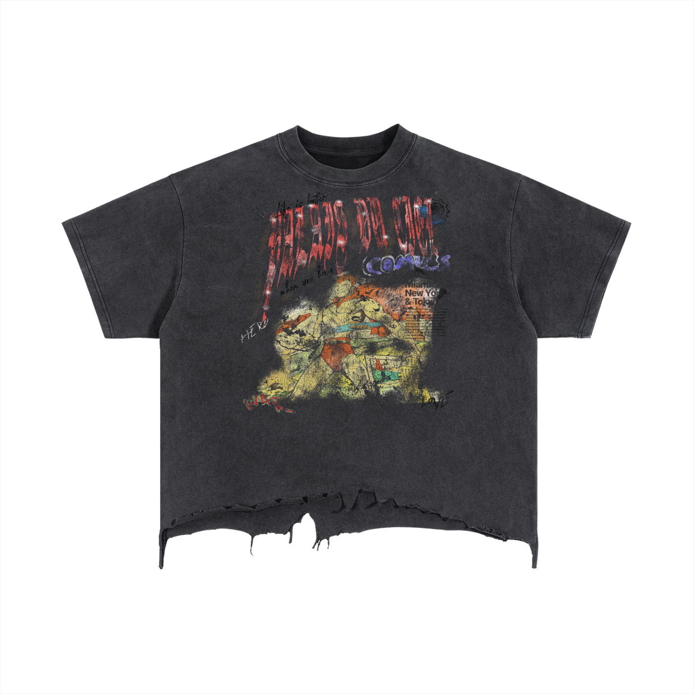A AWESOME SUPERHERO FIGHTING CRIME / PALAIS DU CIEL BOXY T-SHIRT