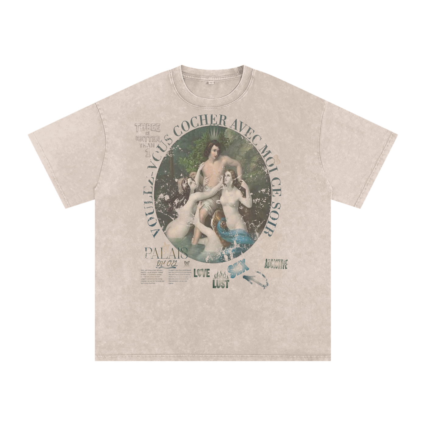 A VOULEZ-VOUS COUCHER AVEC MOI CE SOIR / PALAIS DU CIEL WASHED T- SHIRT