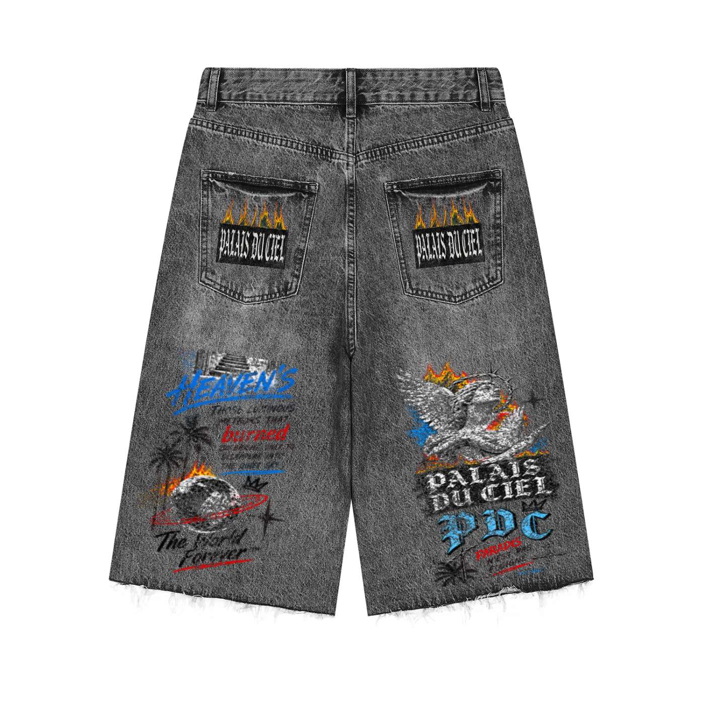 PALACE OF HEAVEN DENIM SHORTS
