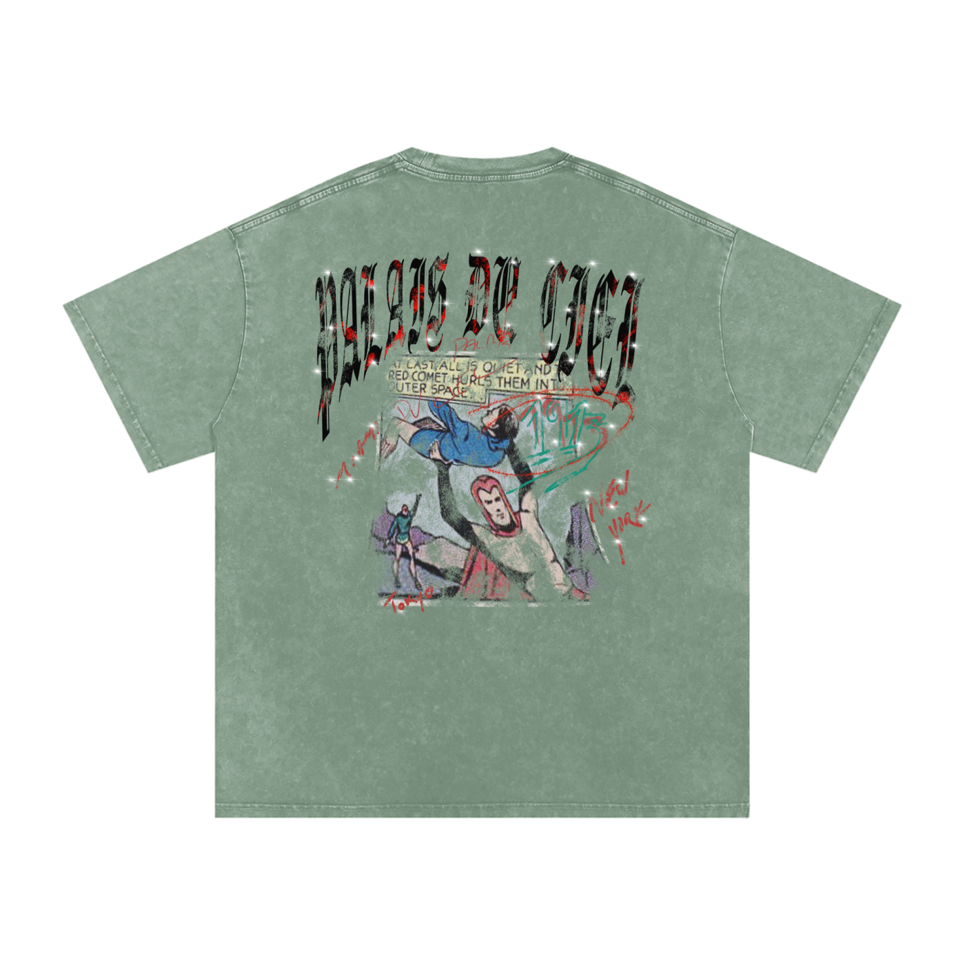 A AWESOME SUPERHERO FIGHTING CRIME / PALAIS DU CIEL T-SHIRT