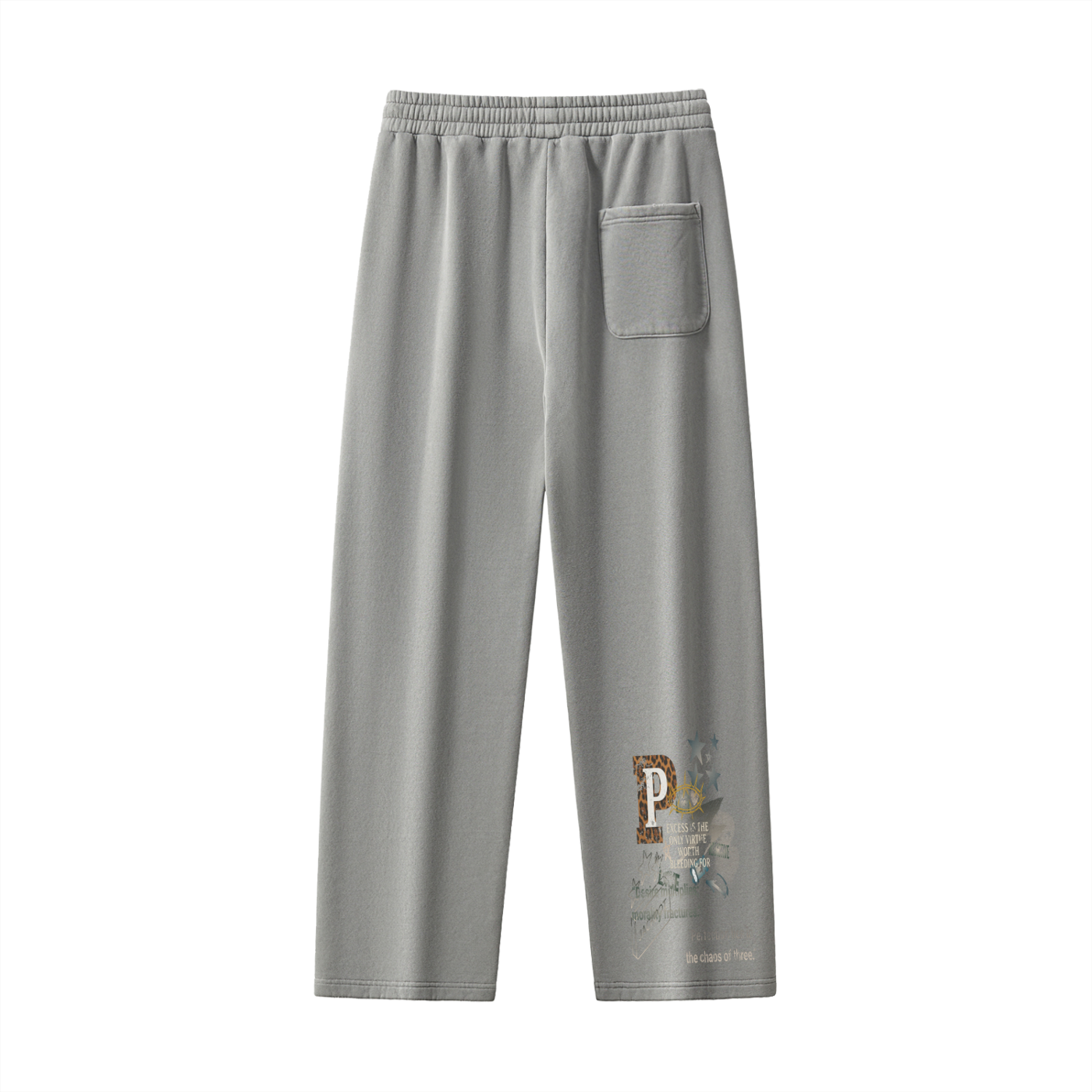 A VOULEZ-VOUS COUCHER AVEC MOI CE SOIR / PALAIS DU CIEL WASHED STRAIGHT LEG FLEECE SWEATPANTS