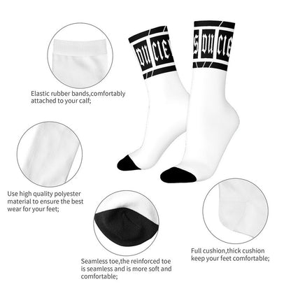 WHITE AND BLACK STRIPED CIEL SOCKS