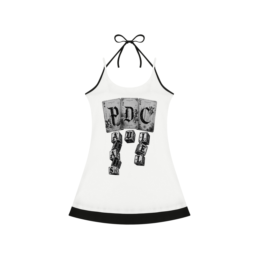 PLAY YOUR PALAIS DU CIEL CARDS RIGHT SLEEVELESS DRESS