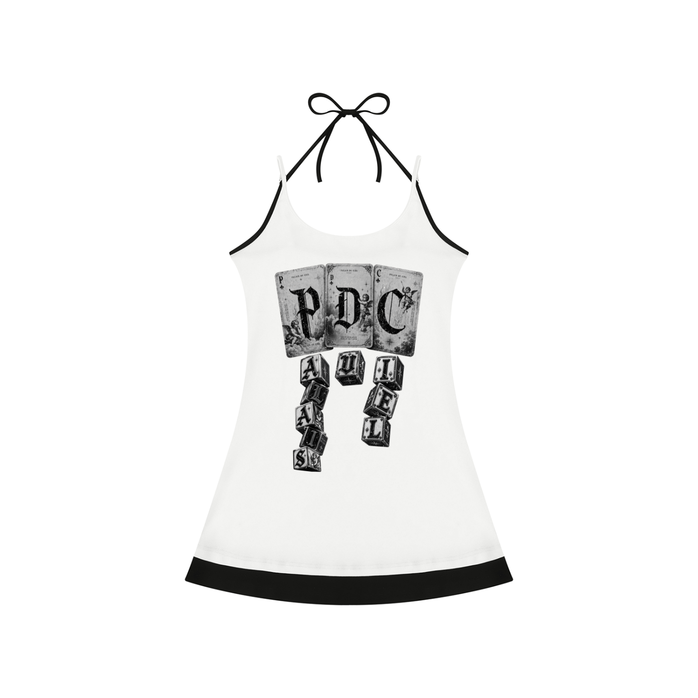 PLAY YOUR PALAIS DU CIEL CARDS RIGHT SLEEVELESS DRESS