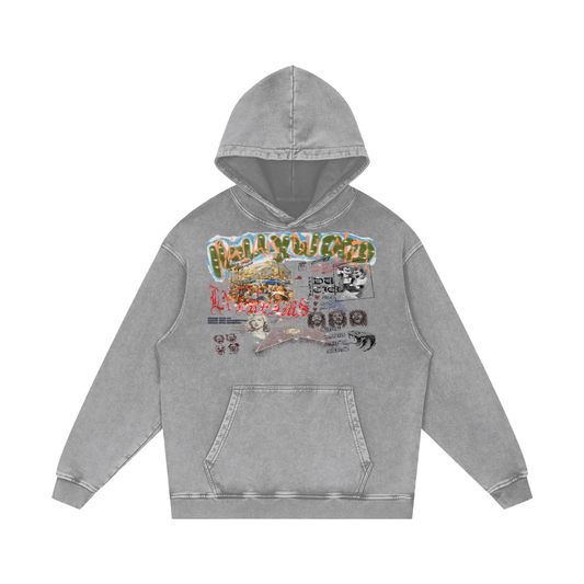 A AWESOME TOUR OF HOLLYWOOD / PALAIS DU CIEL SNOW WASHED HOODIE