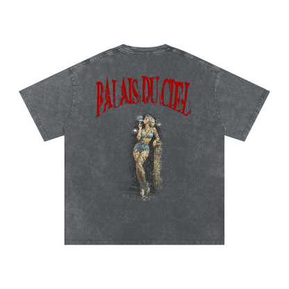 MODEL SMOKING WASHED T-SHIRT