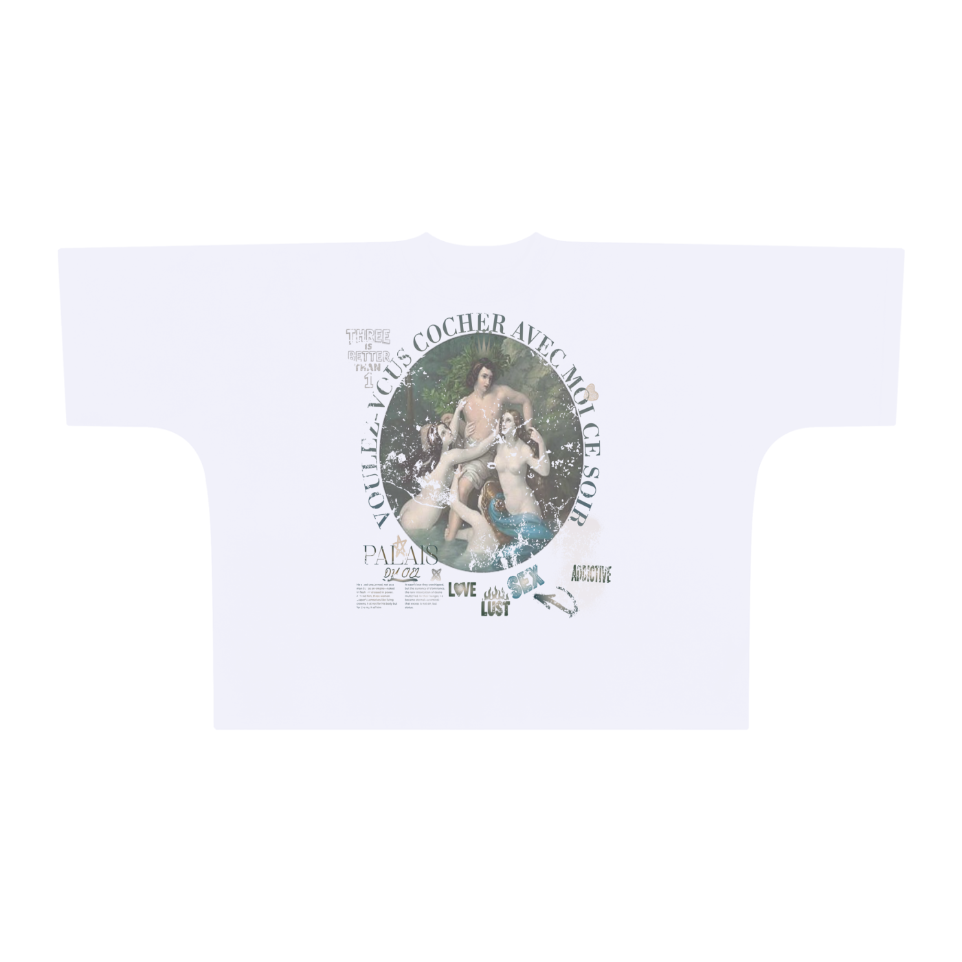 A VOULEZ-VOUS COUCHER AVEC MOI CE SOIR / PALAIS DU CIEL WASHED BOXY T- SHIRT