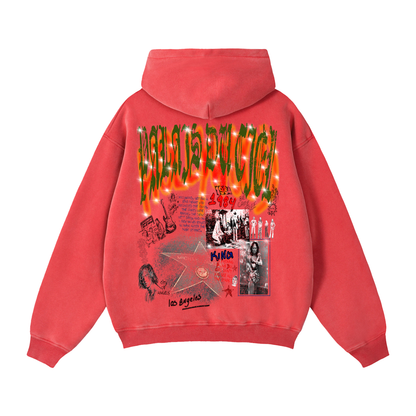 TOUR OF HOLLYWOOD BOXY WASHED ZIP-UP HOODIE