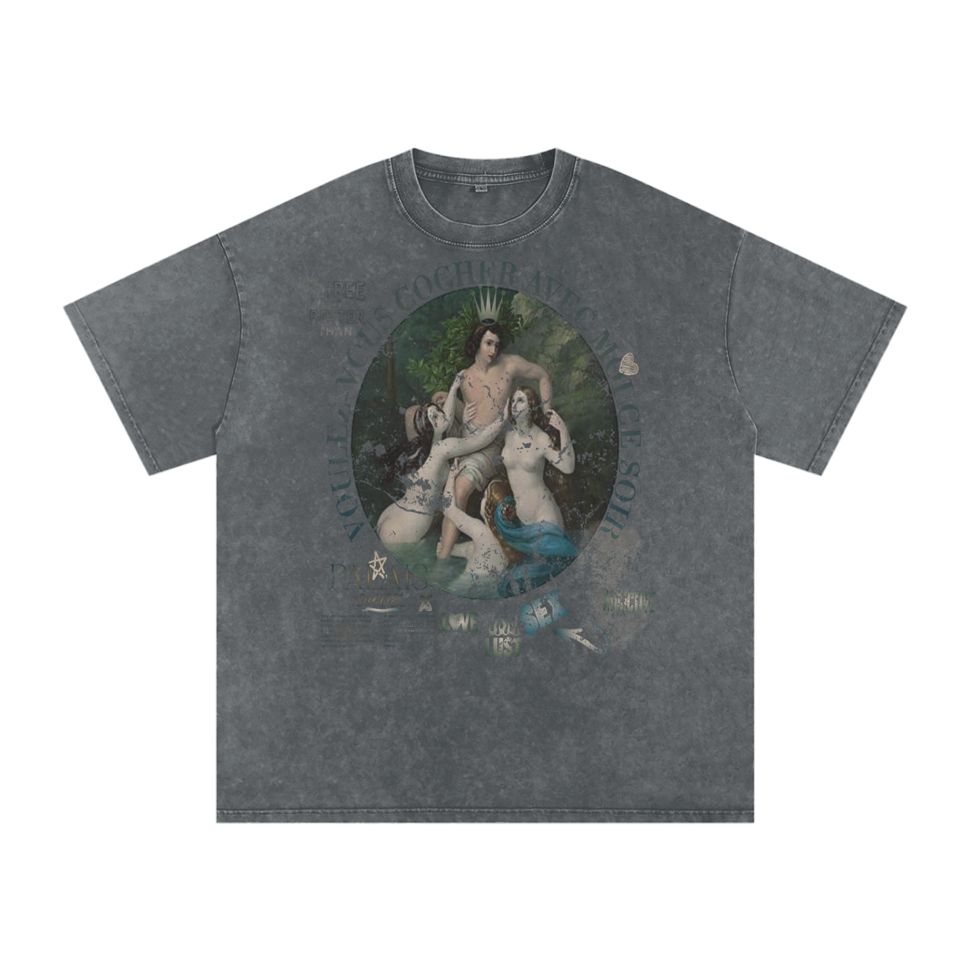 A VOULEZ-VOUS COUCHER AVEC MOI CE SOIR / PALAIS DU CIEL WASHED T- SHIRT