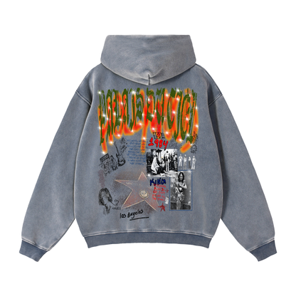 TOUR OF HOLLYWOOD BOXY WASHED ZIP-UP HOODIE