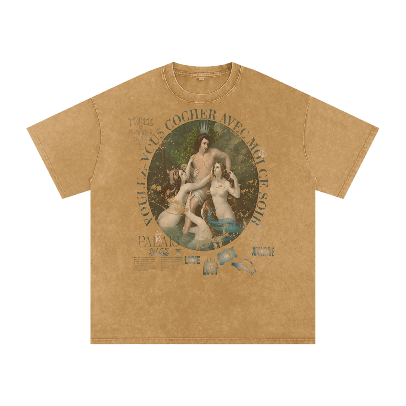 A VOULEZ-VOUS COUCHER AVEC MOI CE SOIR / PALAIS DU CIEL WASHED T- SHIRT