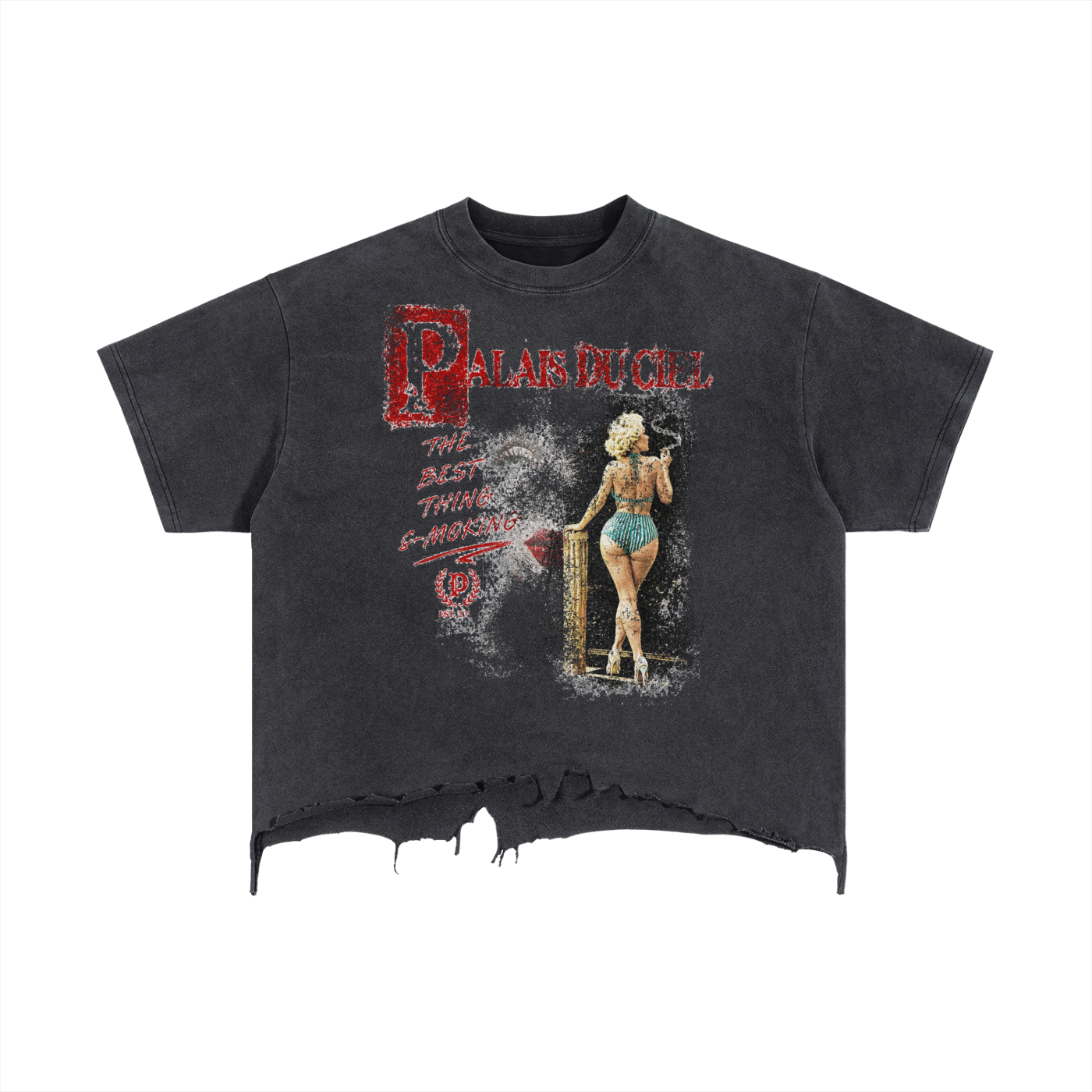 A ACTUAL MODEL SMOKING BOXY T-SHIRT