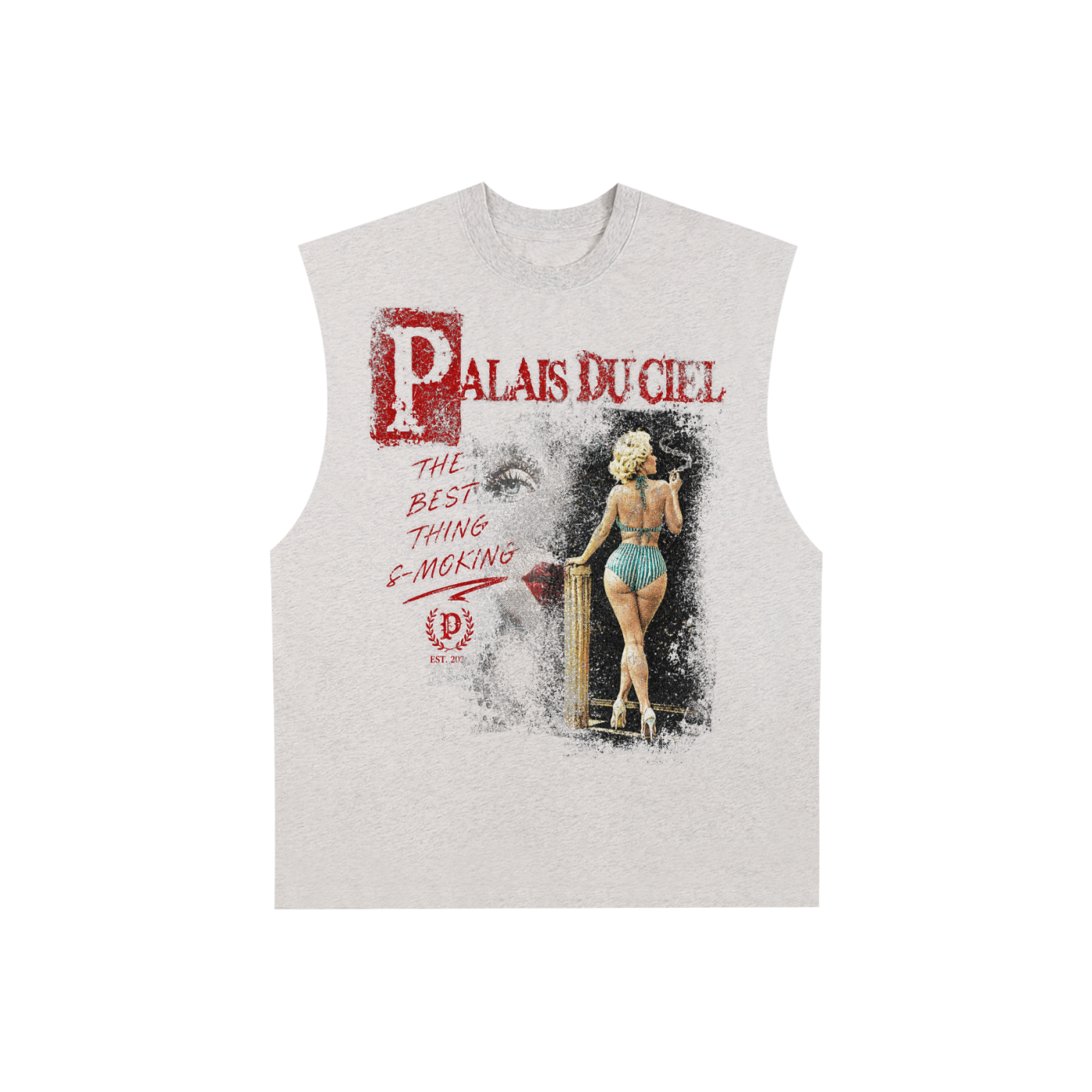 A ACTUAL MODEL SMOKING TANK TOP