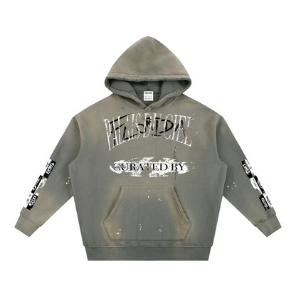 ACID WASH CHECKERBOARD HOODIE