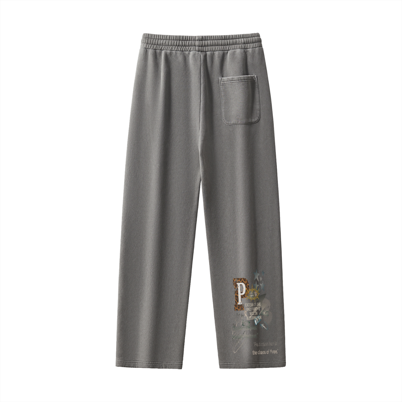 A VOULEZ-VOUS COUCHER AVEC MOI CE SOIR / PALAIS DU CIEL WASHED STRAIGHT LEG FLEECE SWEATPANTS