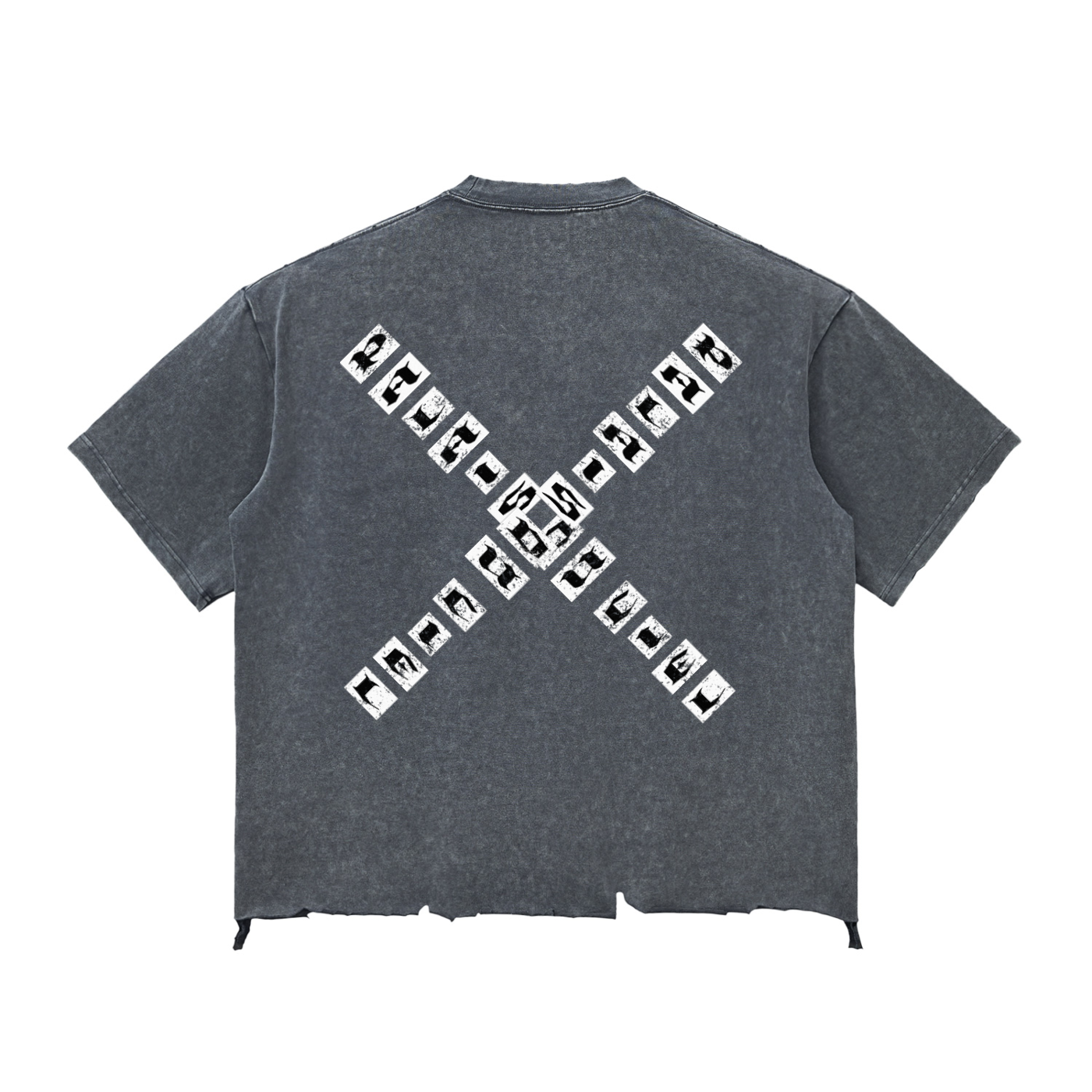 PLAY YOUR PALAIS DU CIEL CARDS RIGHT BOXY DISTRESSED T-SHIRT