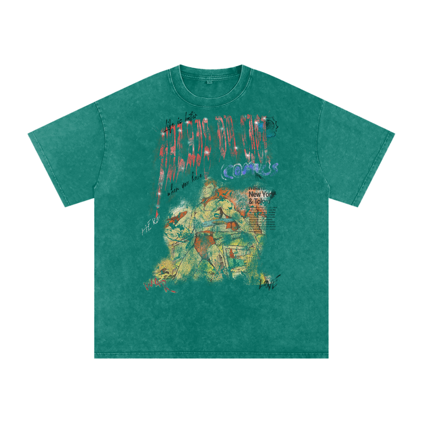 A AWESOME SUPERHERO FIGHTING CRIME / PALAIS DU CIEL T-SHIRT
