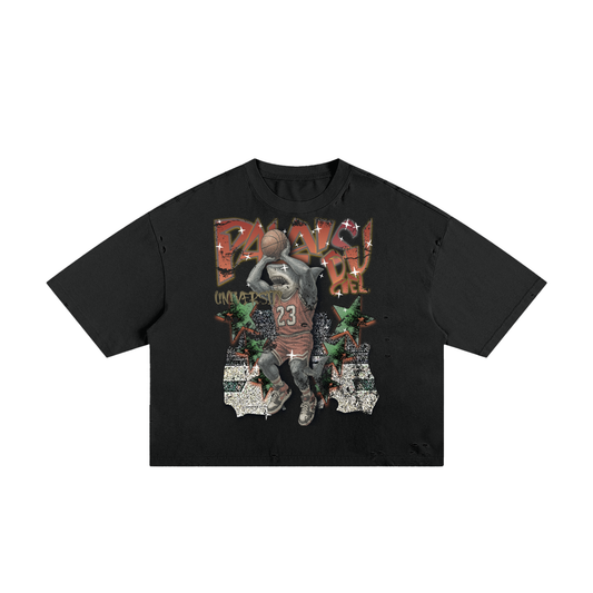 A SHARK PLAYING BASKETBALL / PALAIS DU CIEL T- SHIRT