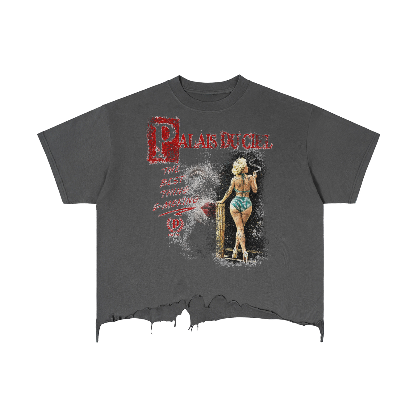 A ACTUAL MODEL SMOKING BOXY T-SHIRT