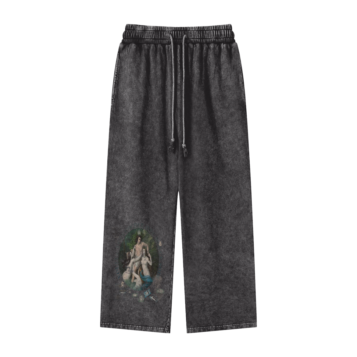 VOULEZ-VOUS COUCHER AVEC MOI CE SOIR WASHED STRAIGHT LEG SWEATPANTS