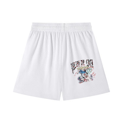 SUPERHERO FIGHTING CRIME MESH SHORTS