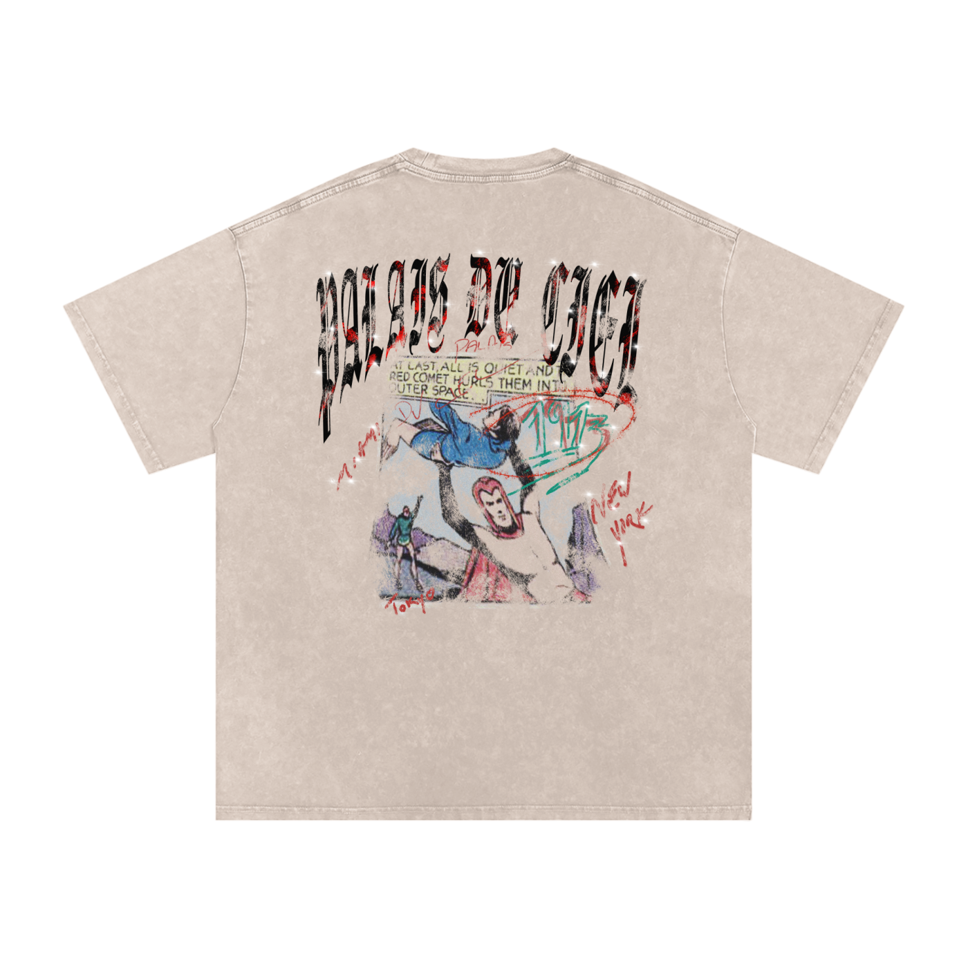 A AWESOME SUPERHERO FIGHTING CRIME / PALAIS DU CIEL T-SHIRT