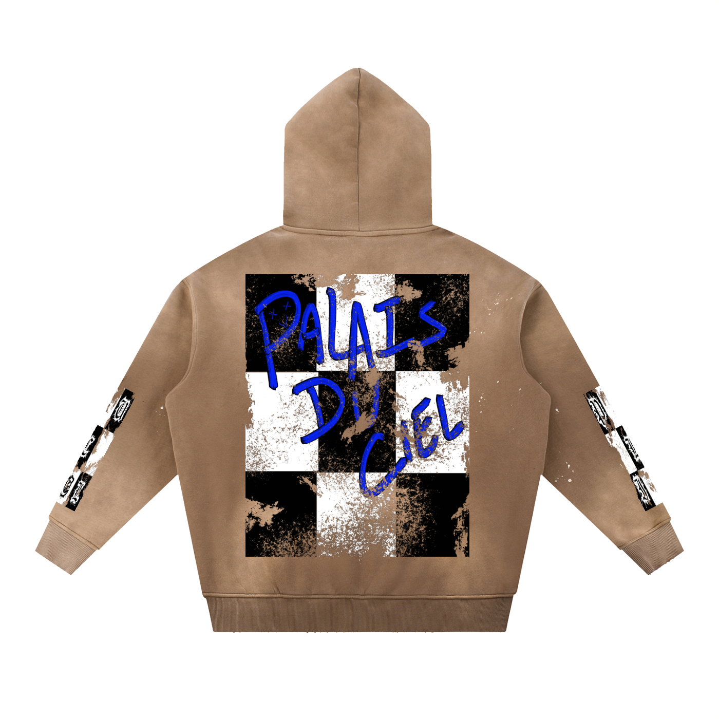 A ACID WASH CHECKERBOARD / PALAIS DU CIEL HOODIE