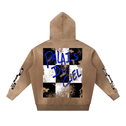 ACID WASH CHECKERBOARD HOODIE