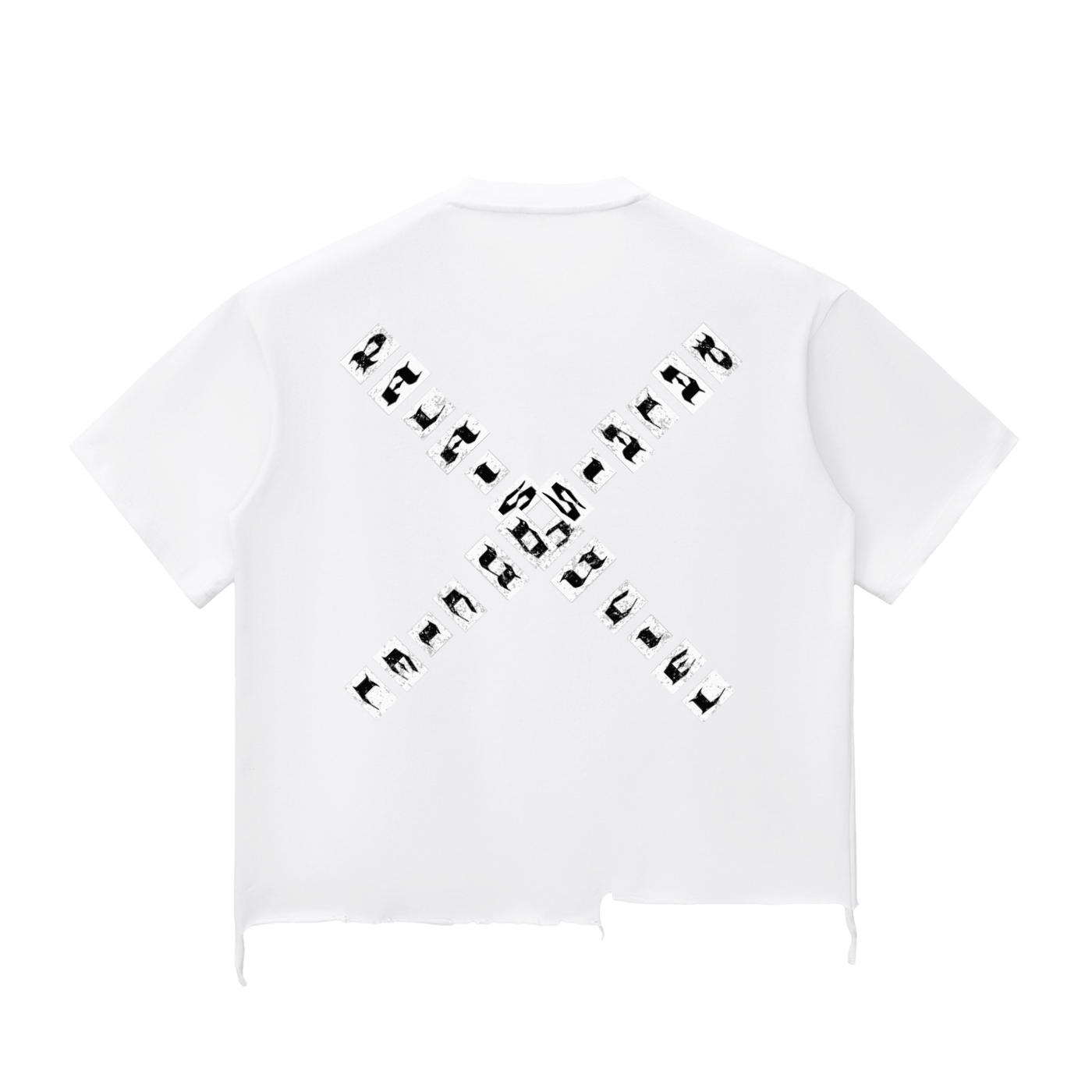 PLAY YOUR PALAIS DU CIEL CARDS RIGHT BOXY DISTRESSED T-SHIRT