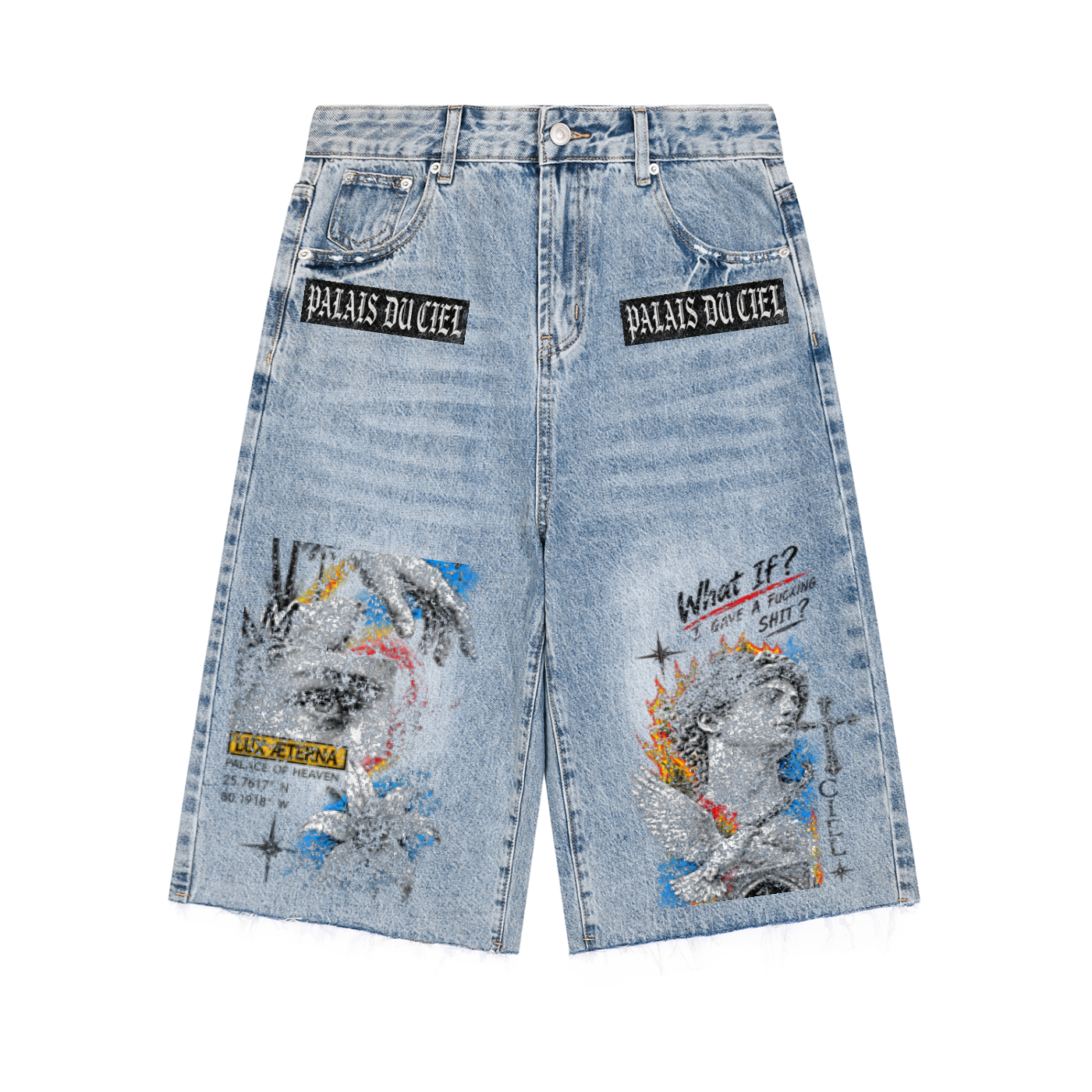 PALACE OF HEAVEN DENIM SHORTS