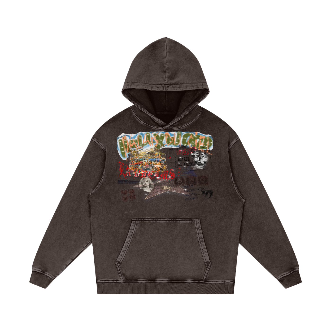 A AWESOME TOUR OF HOLLYWOOD / PALAIS DU CIEL SNOW WASHED HOODIE