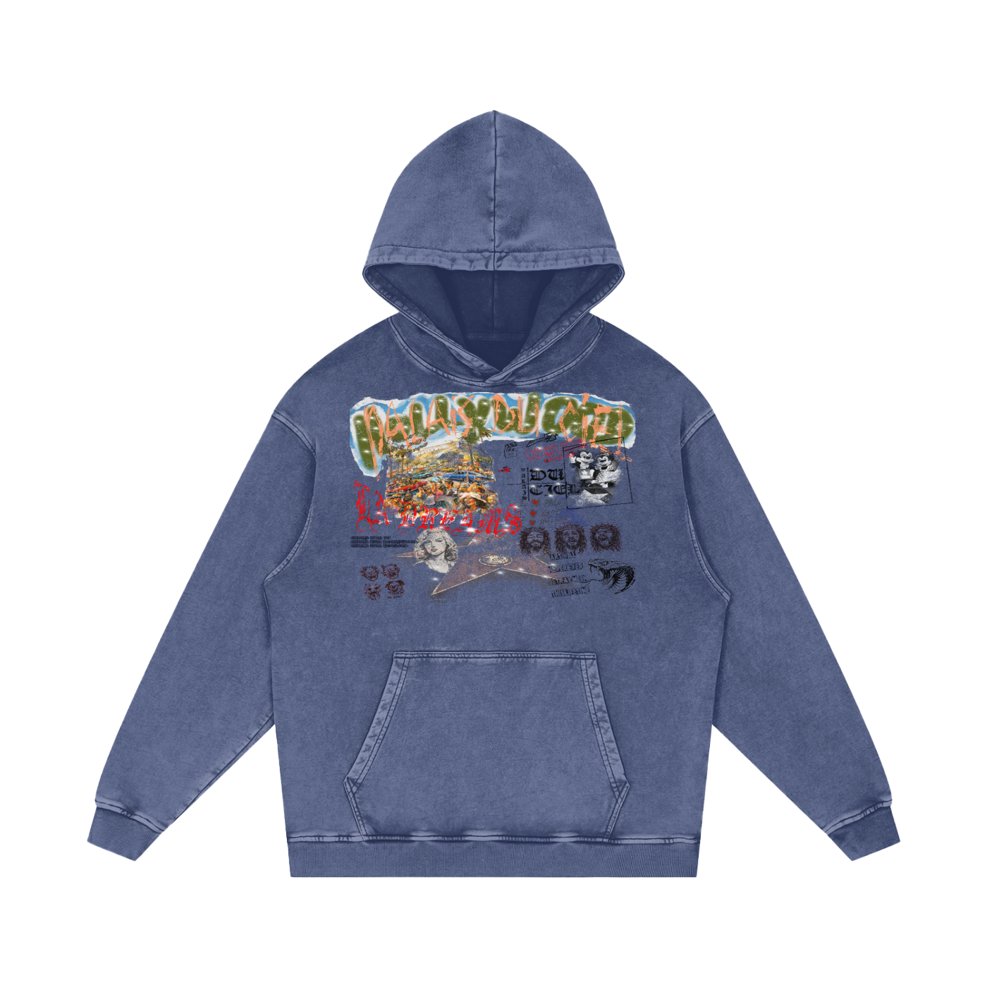 A AWESOME TOUR OF HOLLYWOOD / PALAIS DU CIEL SNOW WASHED HOODIE