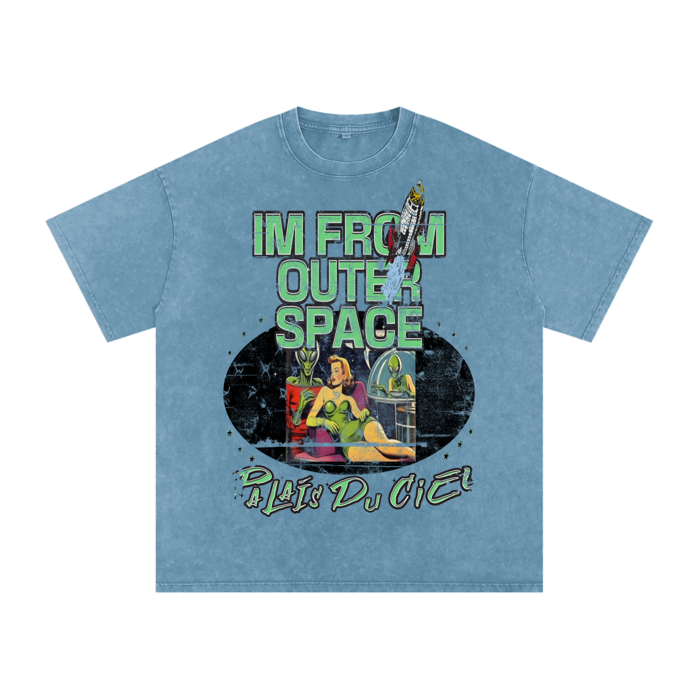 A I'm From Outer Space/ PALAIS DU CIEL Oversized Washed - T-shirt