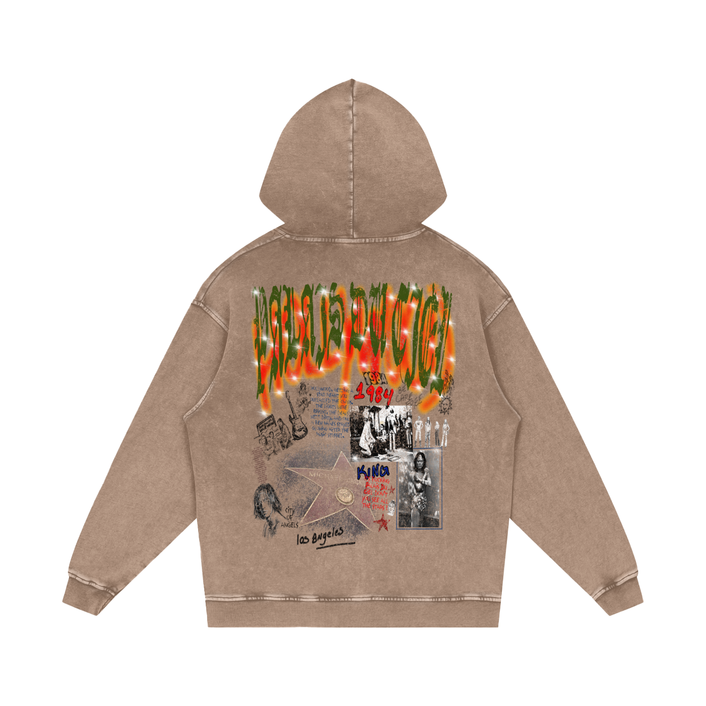 A AWESOME TOUR OF HOLLYWOOD / PALAIS DU CIEL SNOW WASHED HOODIE