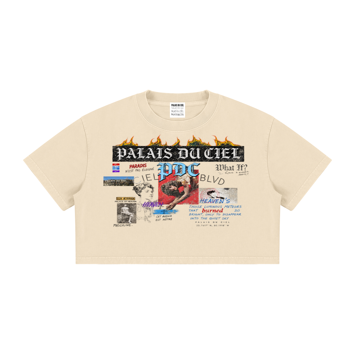 PALACE OF HEAVEN WASHED CROP T-SHIRT