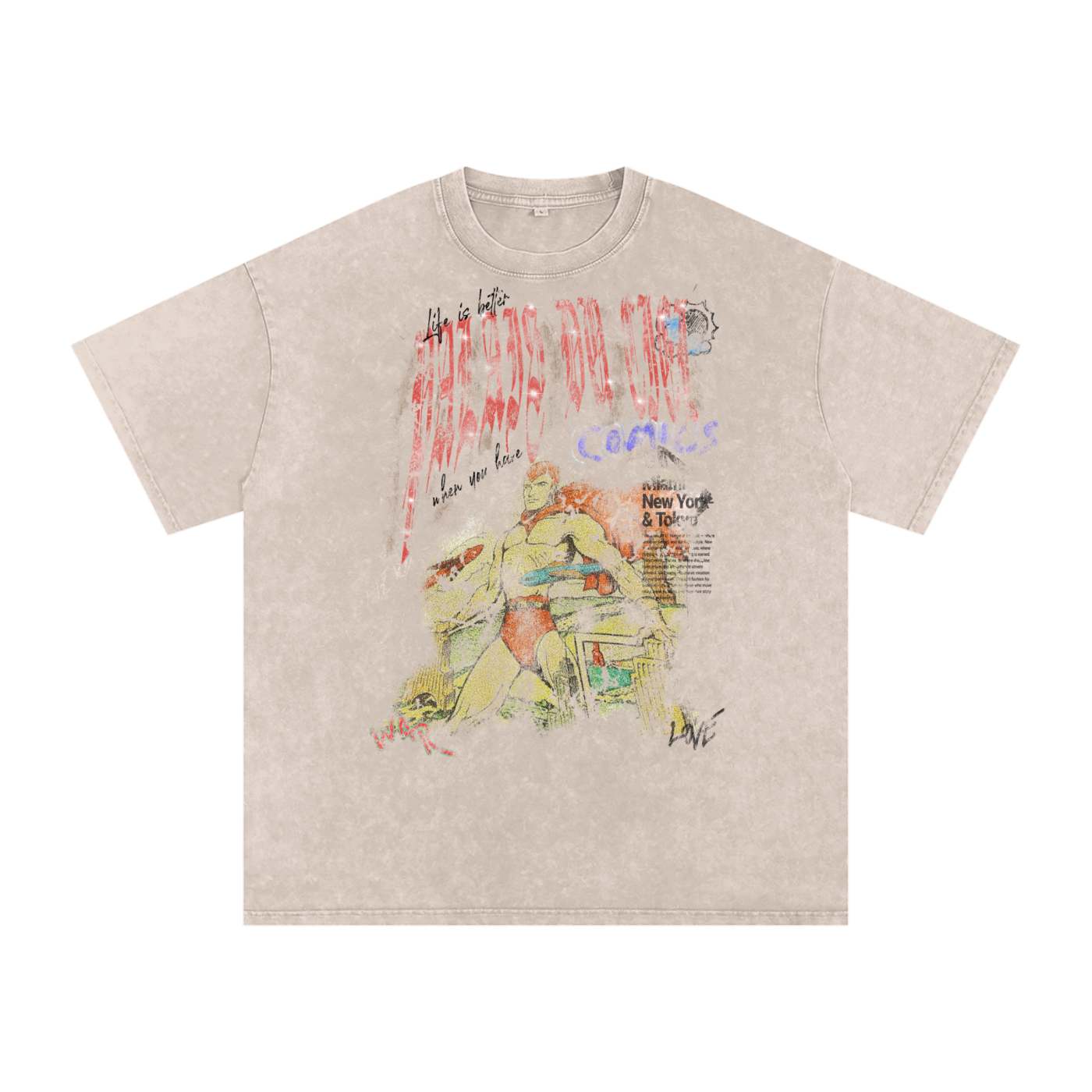 A AWESOME SUPERHERO FIGHTING CRIME / PALAIS DU CIEL T-SHIRT