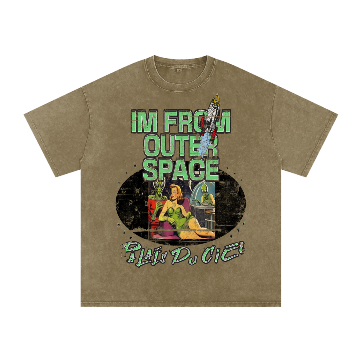 A I'm From Outer Space/ PALAIS DU CIEL Oversized Washed - T-shirt