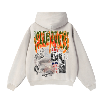 TOUR OF HOLLYWOOD BOXY WASHED ZIP-UP HOODIE