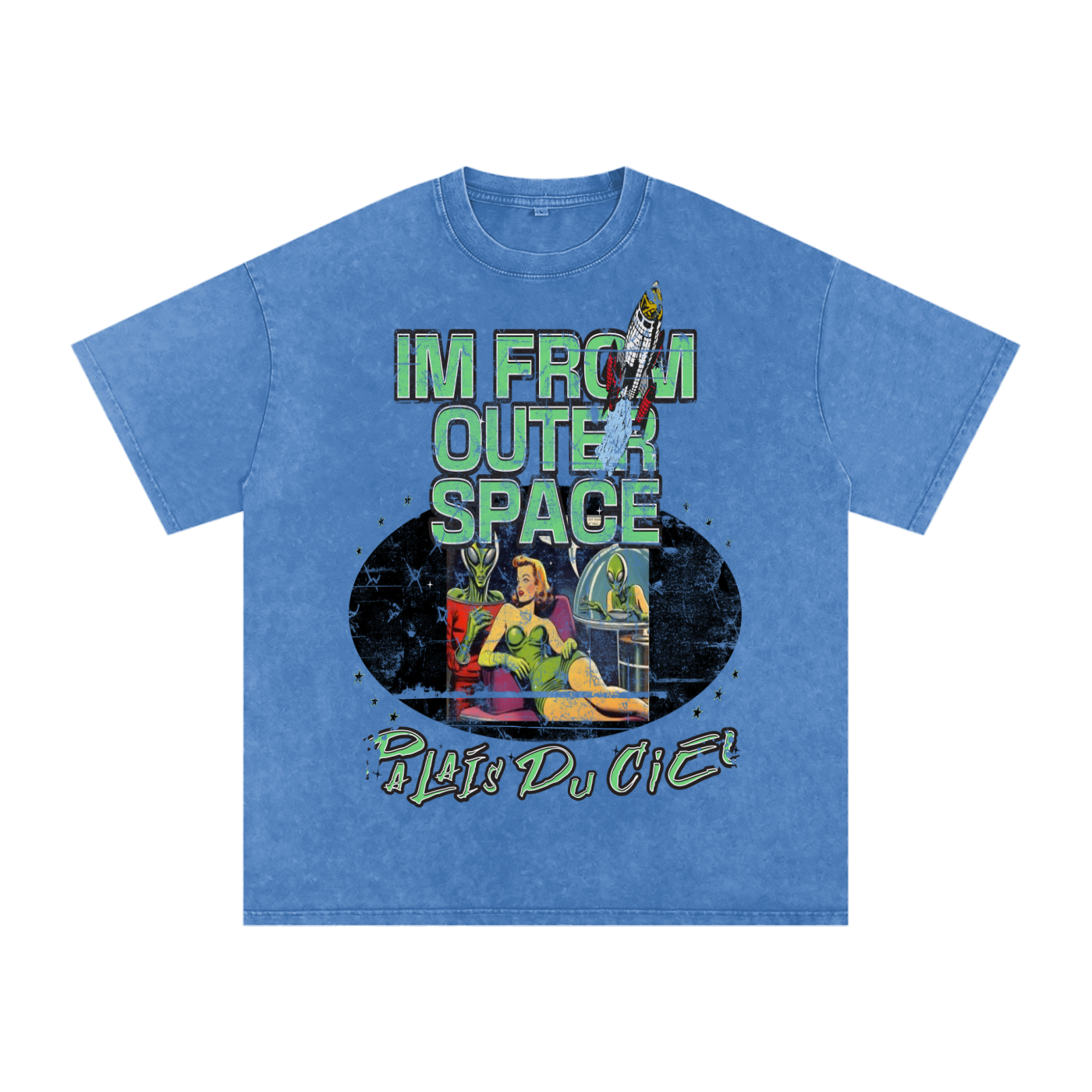 A I'm From Outer Space/ PALAIS DU CIEL Oversized Washed - T-shirt