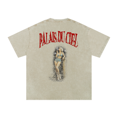 MODEL SMOKING WASHED T-SHIRT