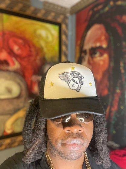 Black and White Palais Du Ciel Trucker Hat