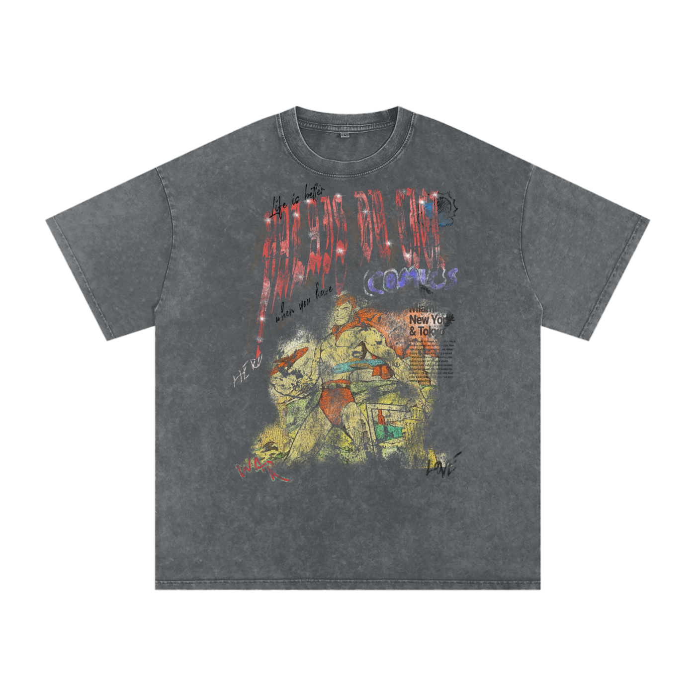 A AWESOME SUPERHERO FIGHTING CRIME / PALAIS DU CIEL T-SHIRT