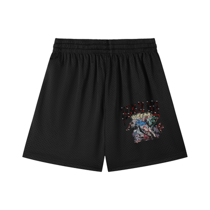 SUPERHERO FIGHTING CRIME MESH SHORTS