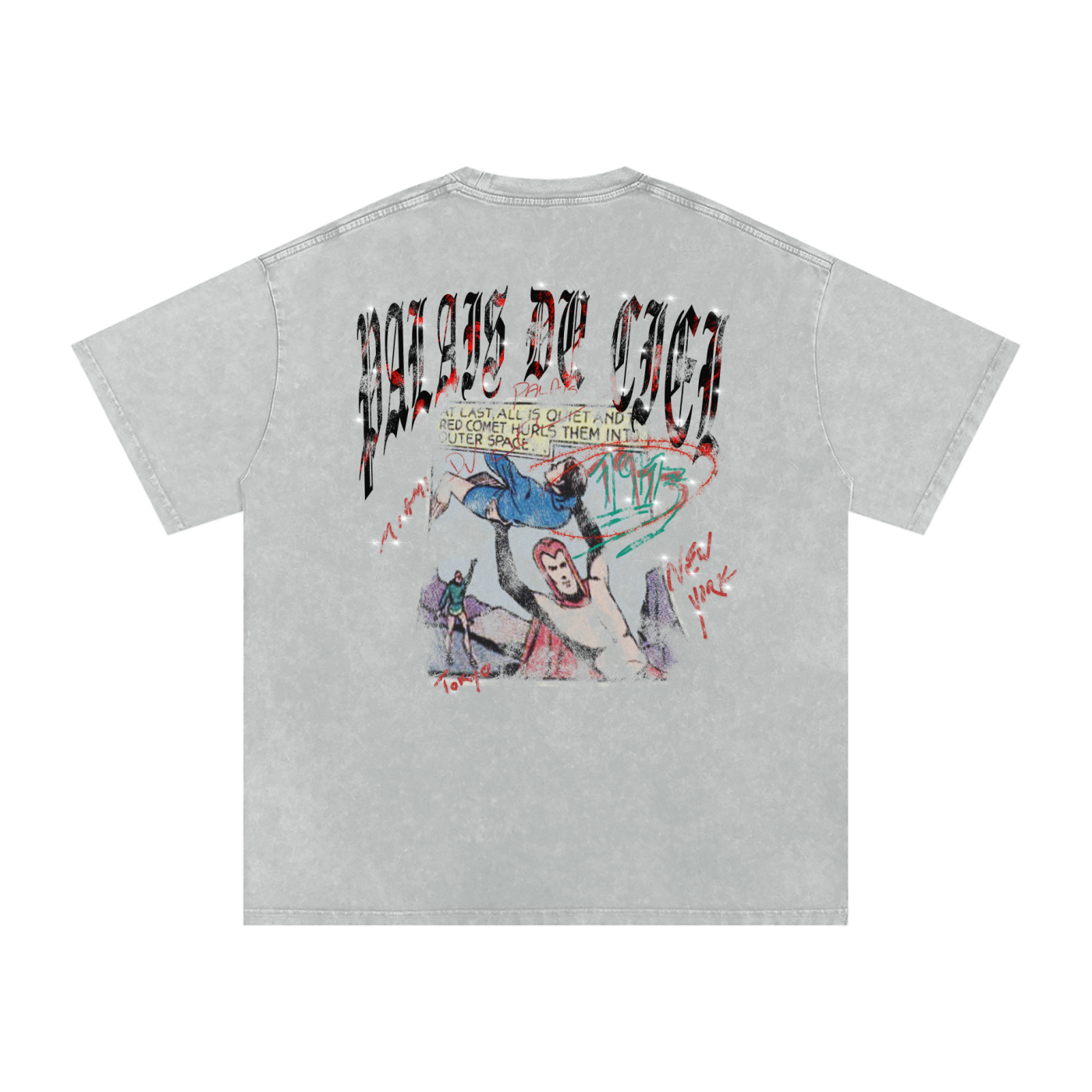 A AWESOME SUPERHERO FIGHTING CRIME / PALAIS DU CIEL T-SHIRT