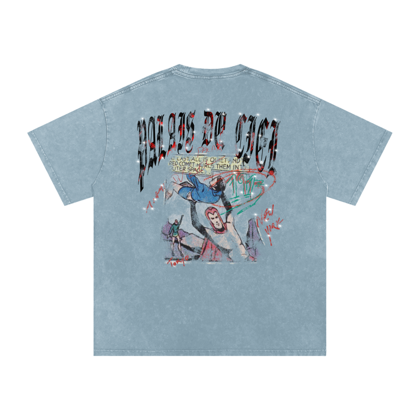 A AWESOME SUPERHERO FIGHTING CRIME / PALAIS DU CIEL T-SHIRT